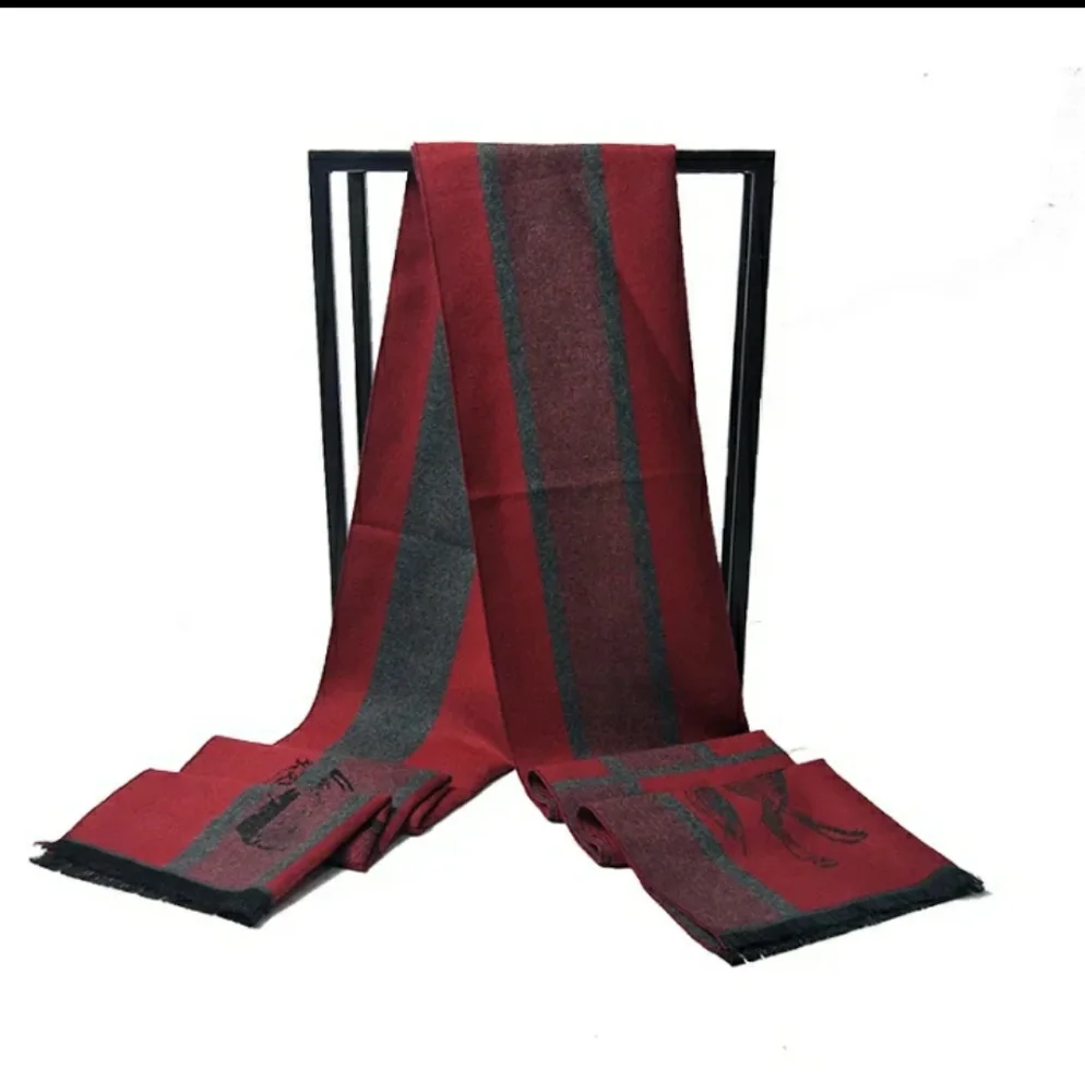 Elegant Cashmere Men Scarf - Picture 2 of 7
